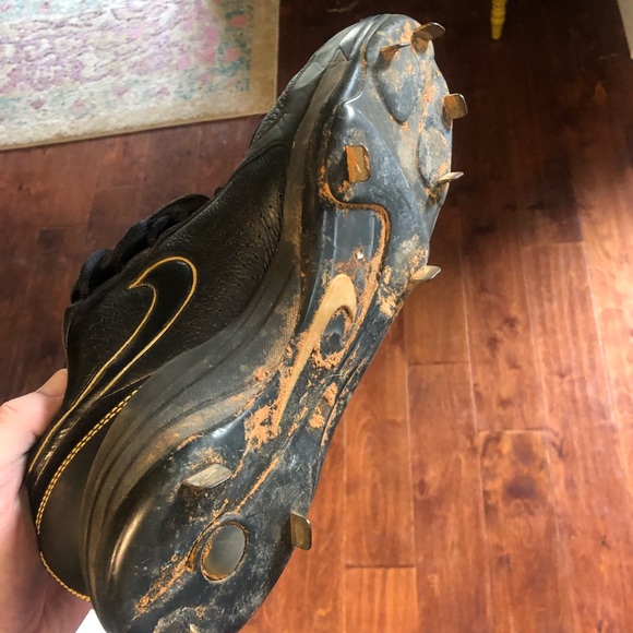Rare Nike Air Zoom baseball metal cleats. 100% leather, worn one game. - Picture 6 of 6